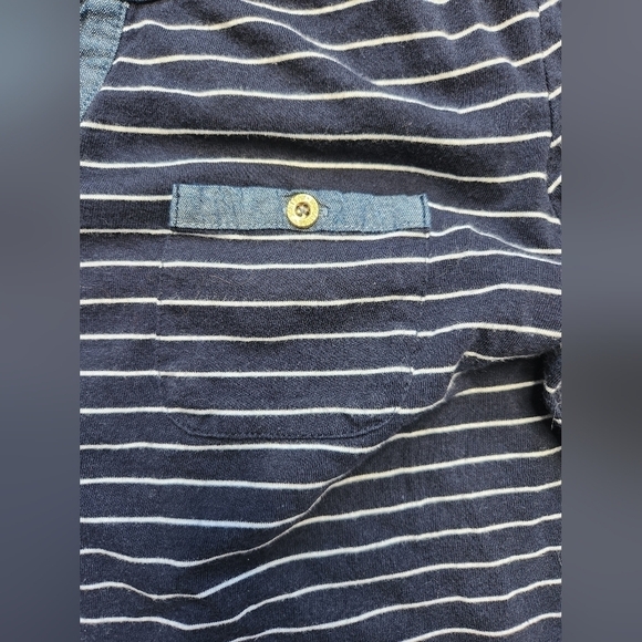 JONES NEW YORK SIGNATURE mid sleeve blue stripped shirt Size S - Picture 4 of 9